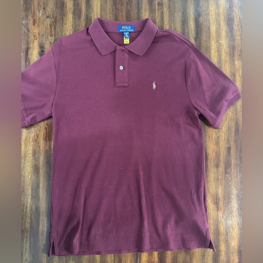 Polo by Ralph Lauren Men's Burgundy Short-Sleeve Polo